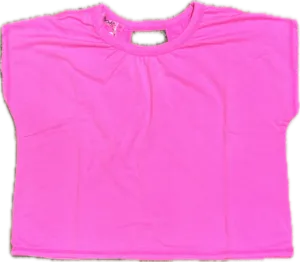 T2LOVE- Open Back Fashion Top (neon pink)