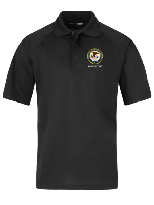 TACTICAL Department of Justice Polo- Men's Short Sleeve