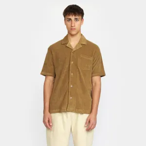 Terry Short-sleeved Cuban Shirt / 3823 - Darkkhaki