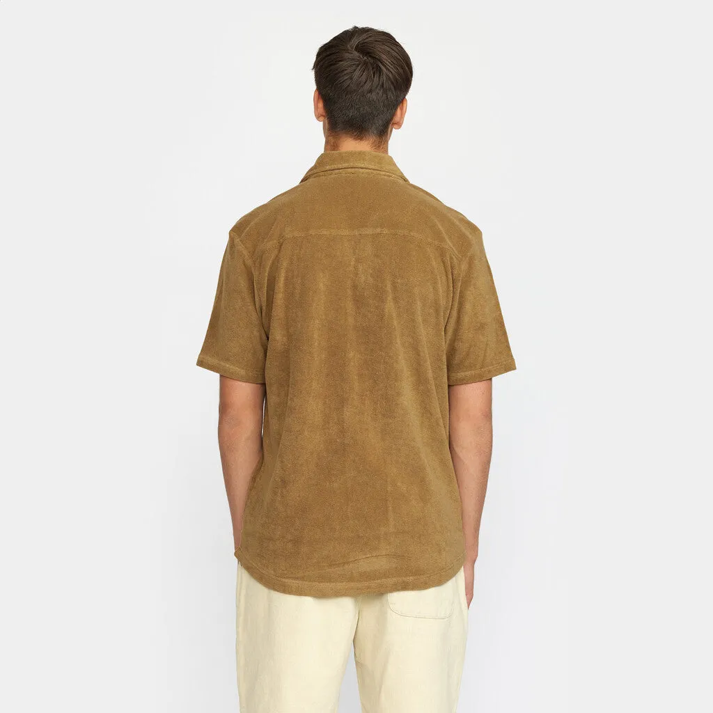 Terry Short-sleeved Cuban Shirt / 3823 - Darkkhaki