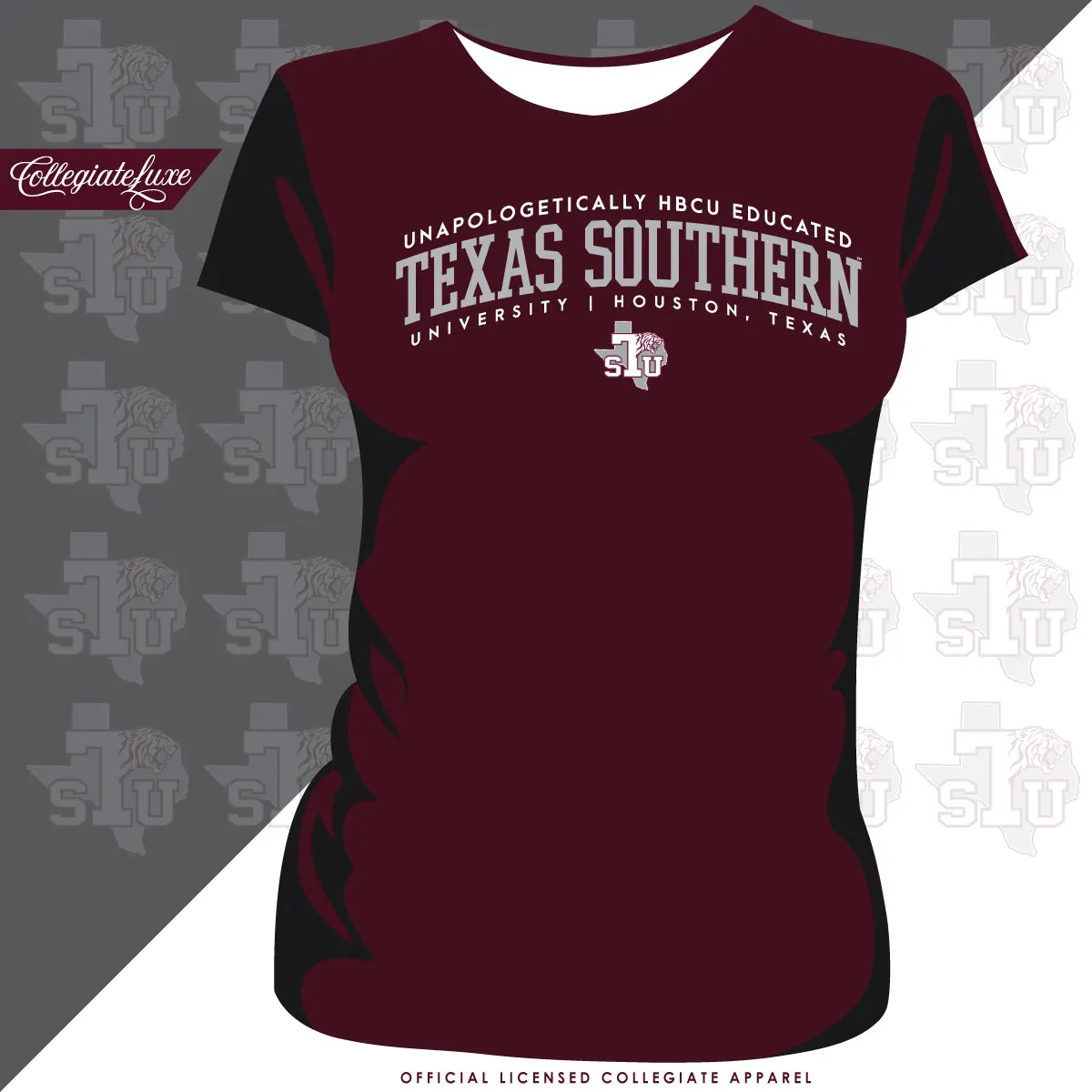 Texas Southern | Educated Maroon Ladies Tees (**)