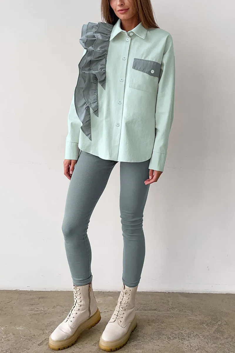 TH0172 Ruffles Blouse Shirt