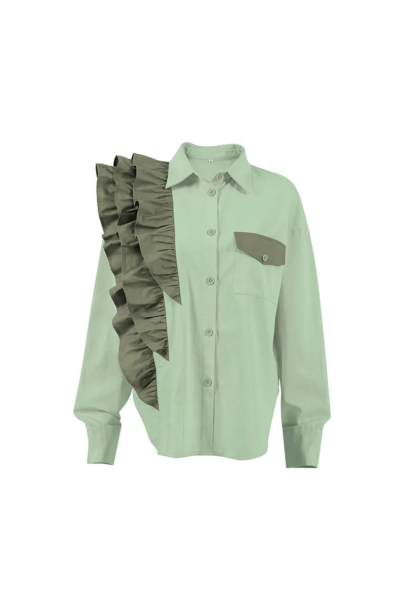TH0172 Ruffles Blouse Shirt
