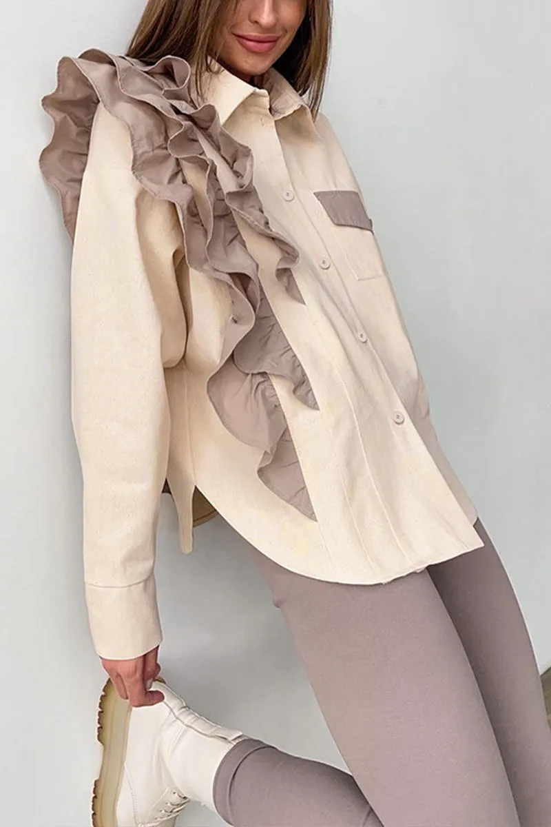 TH0172 Ruffles Blouse Shirt