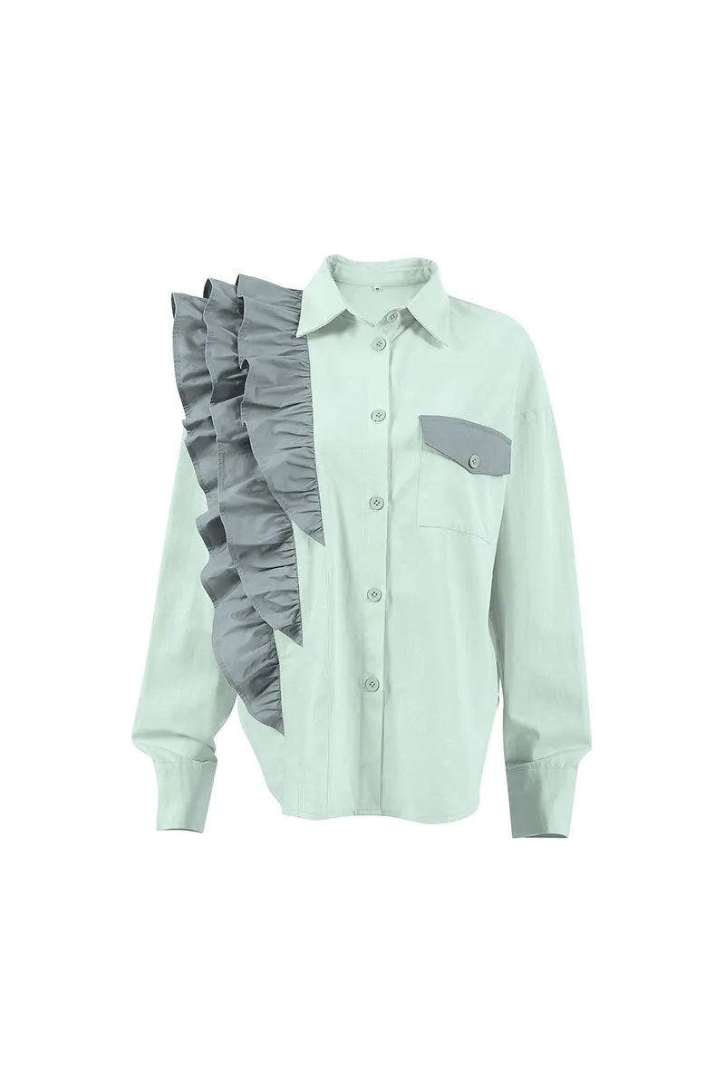 TH0172 Ruffles Blouse Shirt