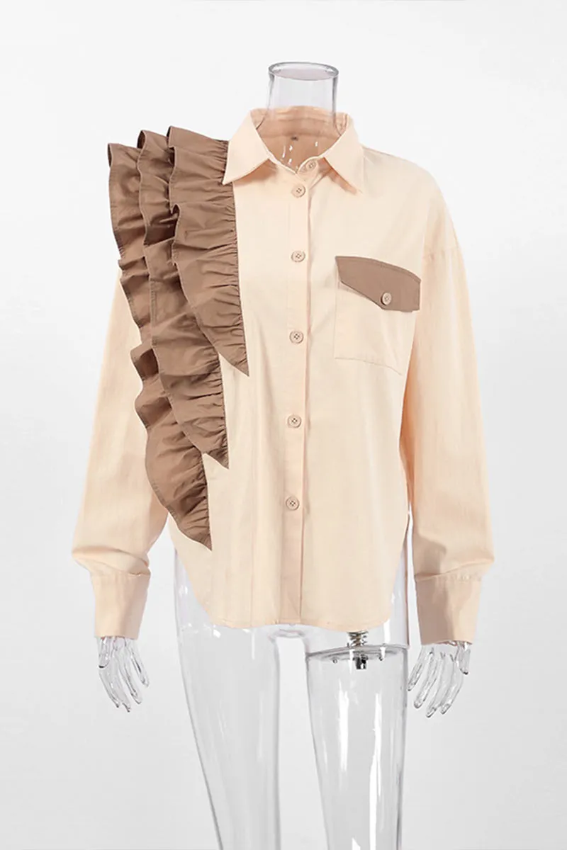 TH0172 Ruffles Blouse Shirt