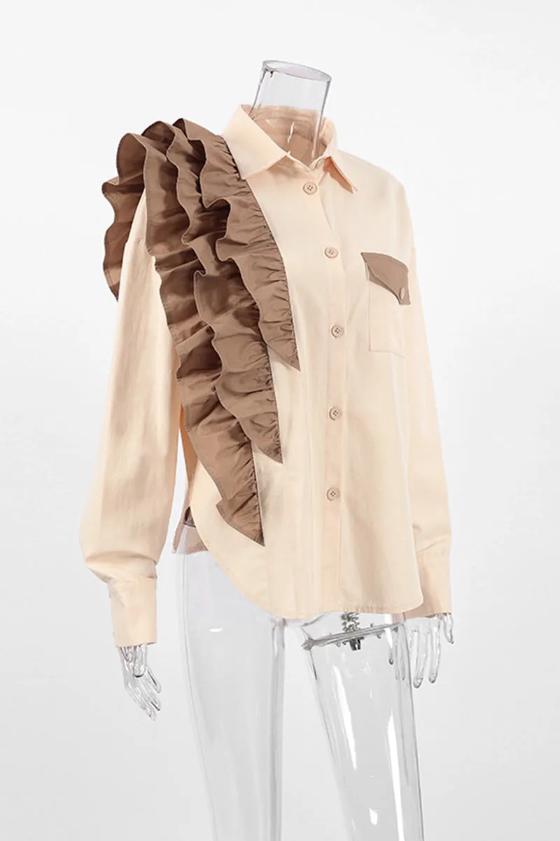 TH0172 Ruffles Blouse Shirt