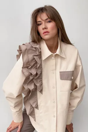 TH0172 Ruffles Blouse Shirt