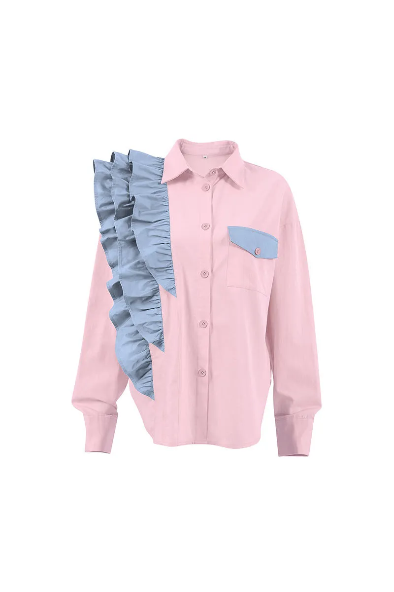 TH0172 Ruffles Blouse Shirt