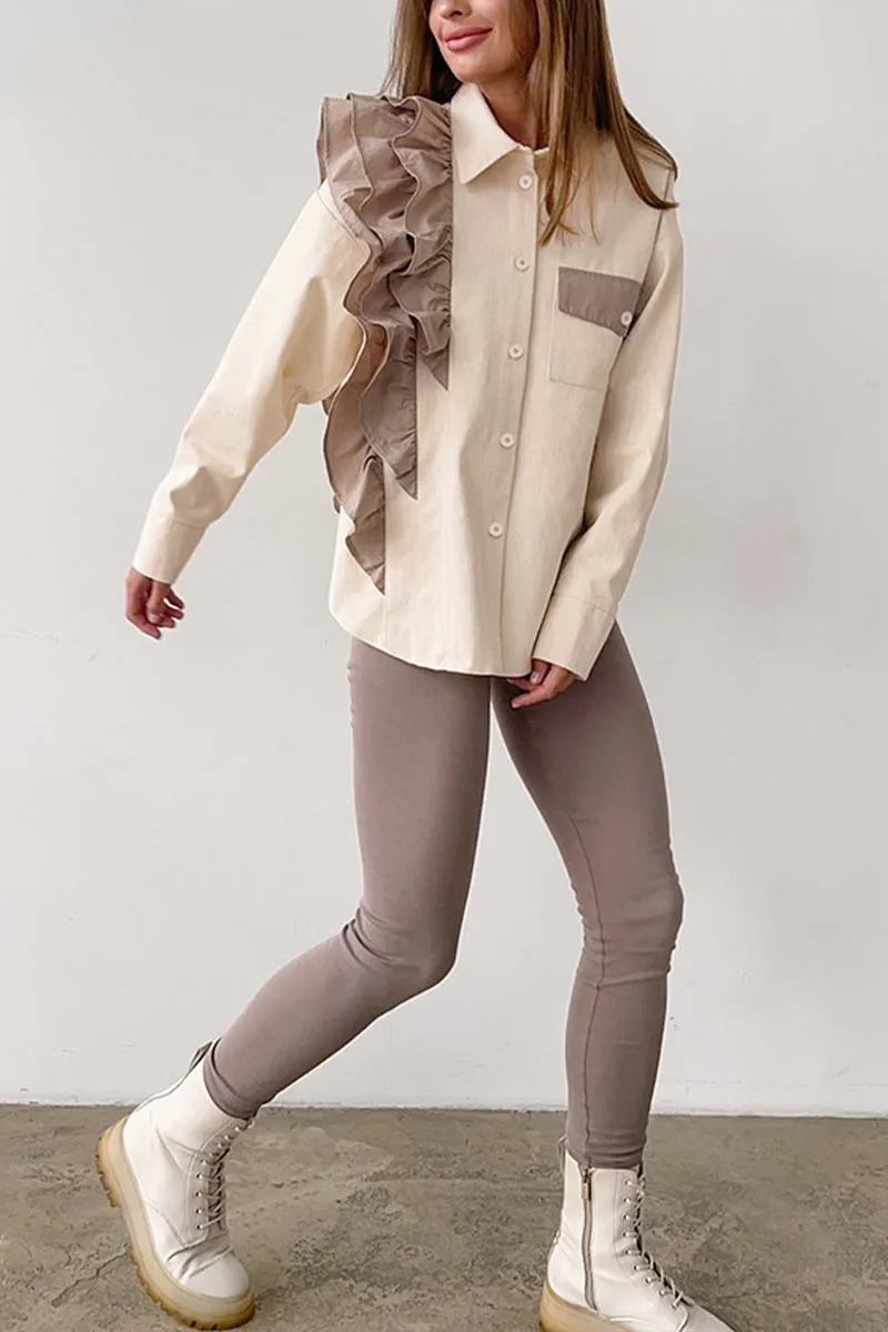 TH0172 Ruffles Blouse Shirt