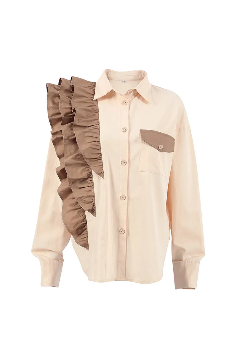 TH0172 Ruffles Blouse Shirt