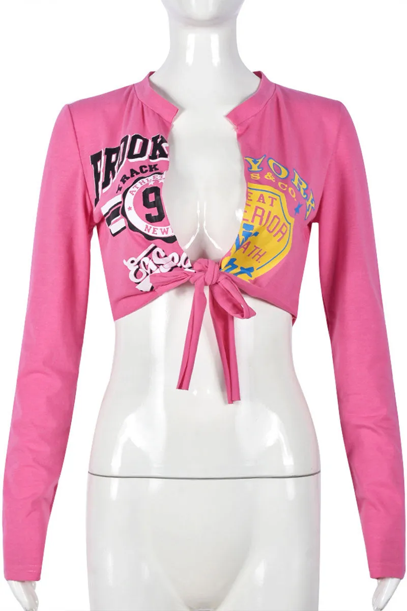 TH0403 Graphic Crop Shirt