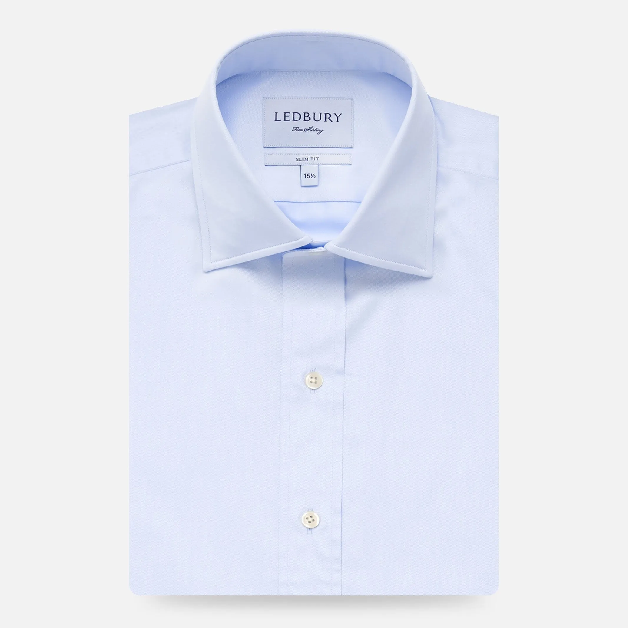 The Blue Fine Twill Mid-Spread Dress Shirt