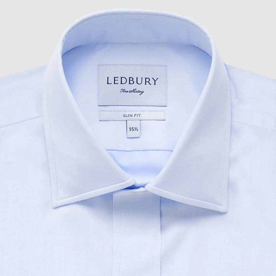 The Blue Fine Twill Mid-Spread Dress Shirt