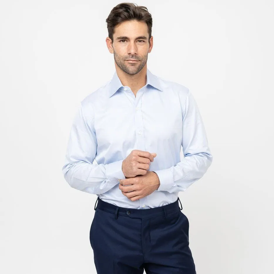The Blue Fine Twill Mid-Spread Dress Shirt