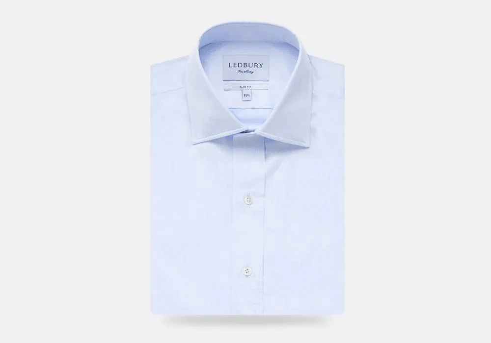 The Blue Fine Twill Mid-Spread Dress Shirt