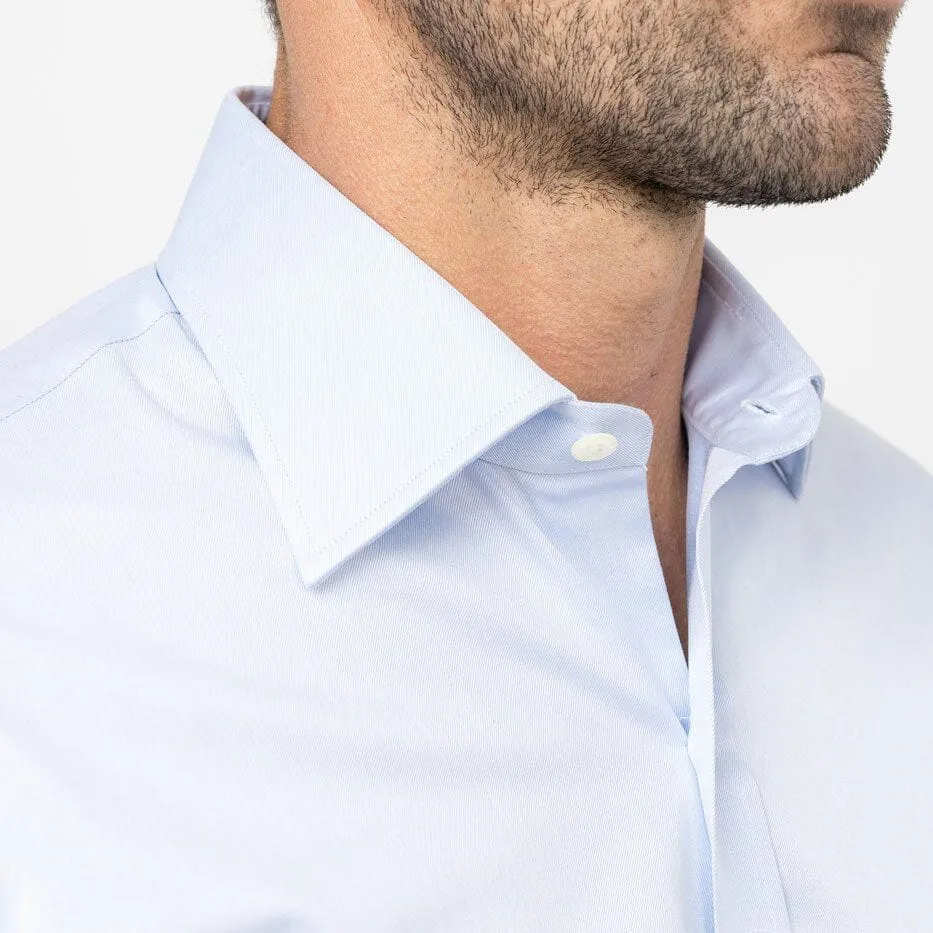 The Blue Fine Twill Mid-Spread Dress Shirt