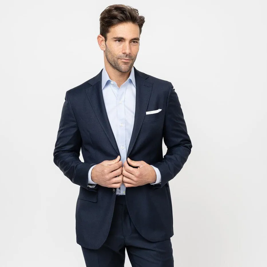 The Blue Fine Twill Mid-Spread Dress Shirt