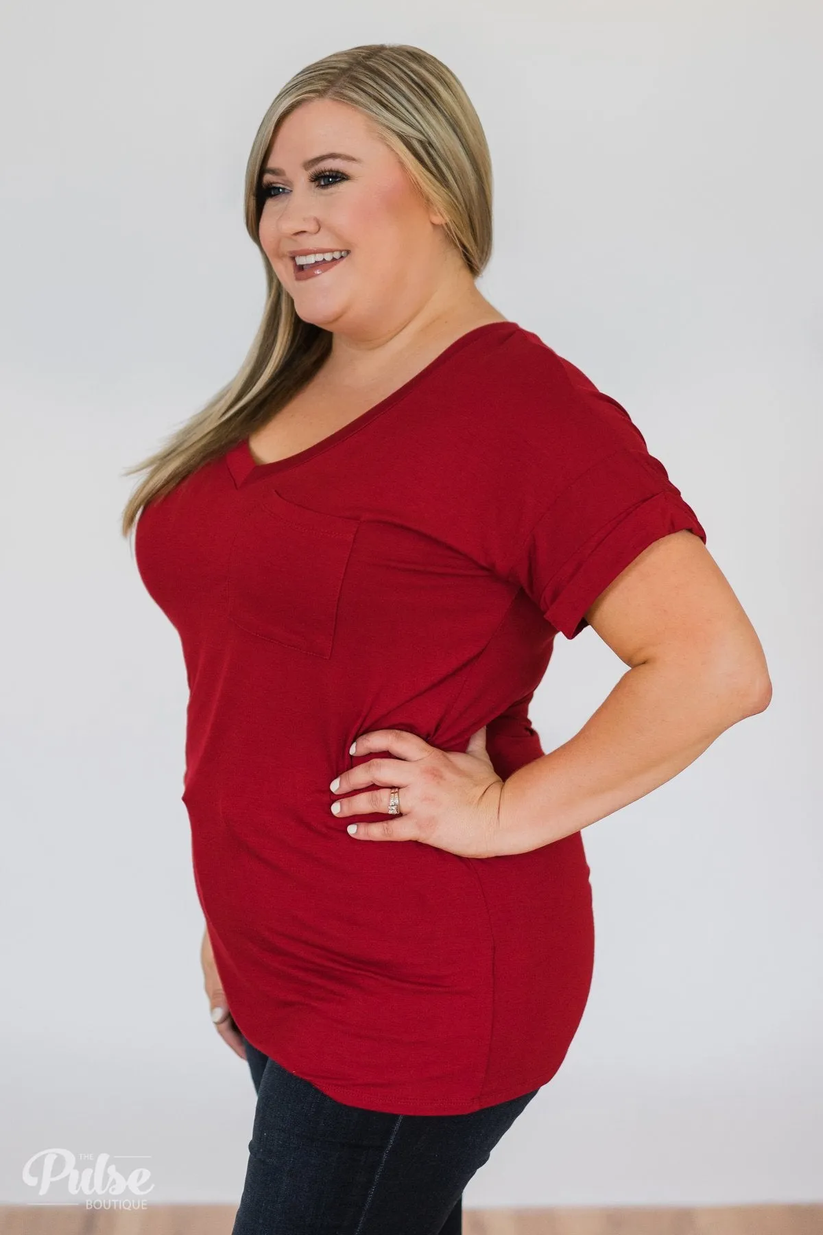 The Perfect Pocket Tee - Red