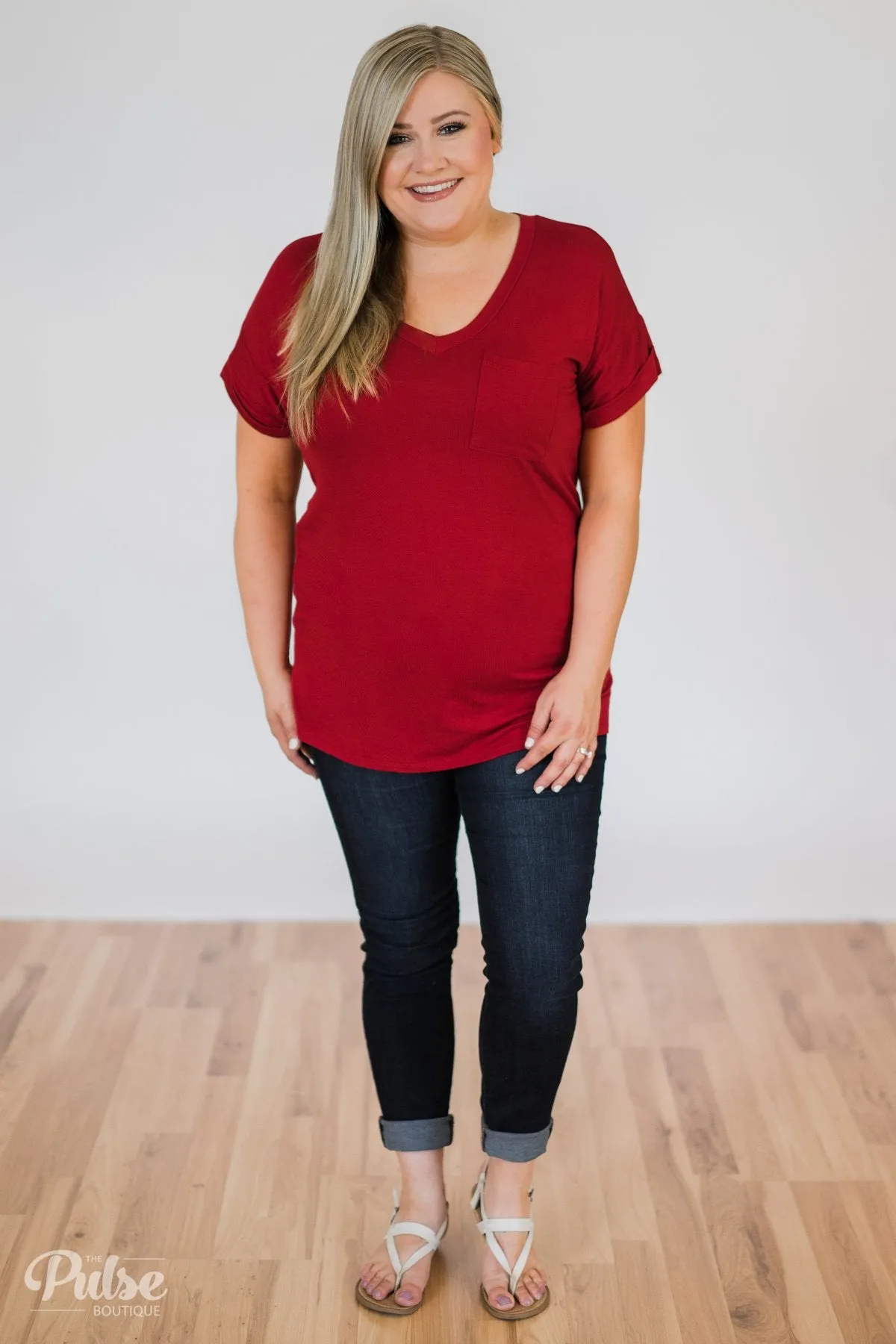 The Perfect Pocket Tee - Red