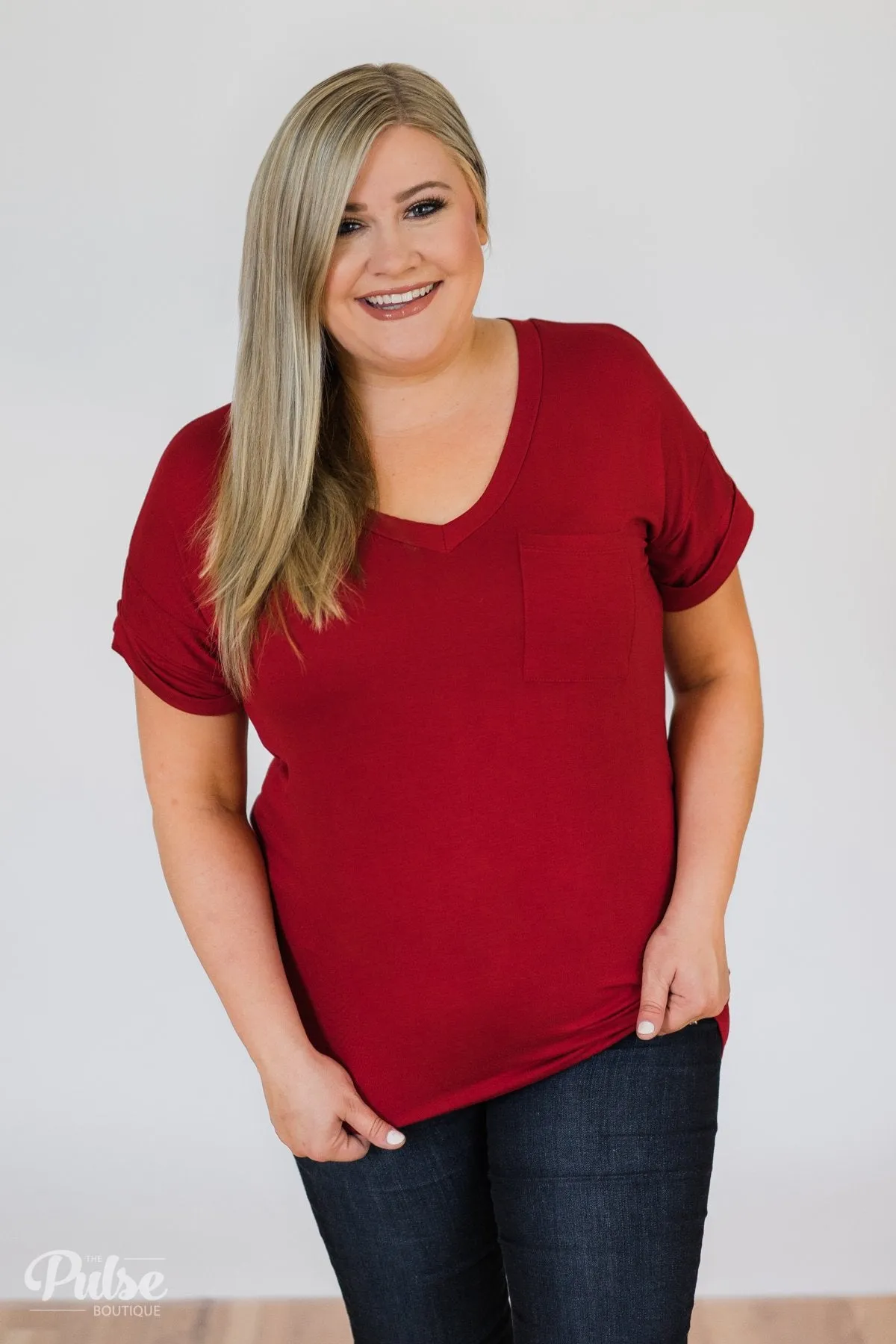 The Perfect Pocket Tee - Red
