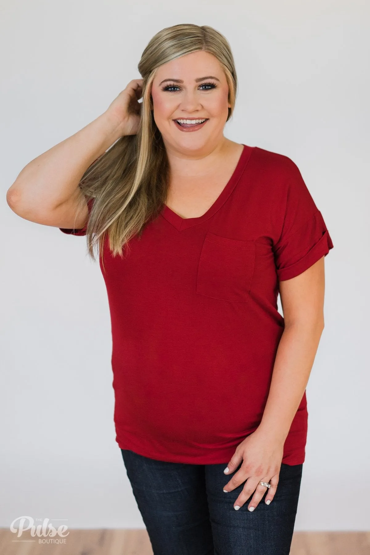 The Perfect Pocket Tee - Red