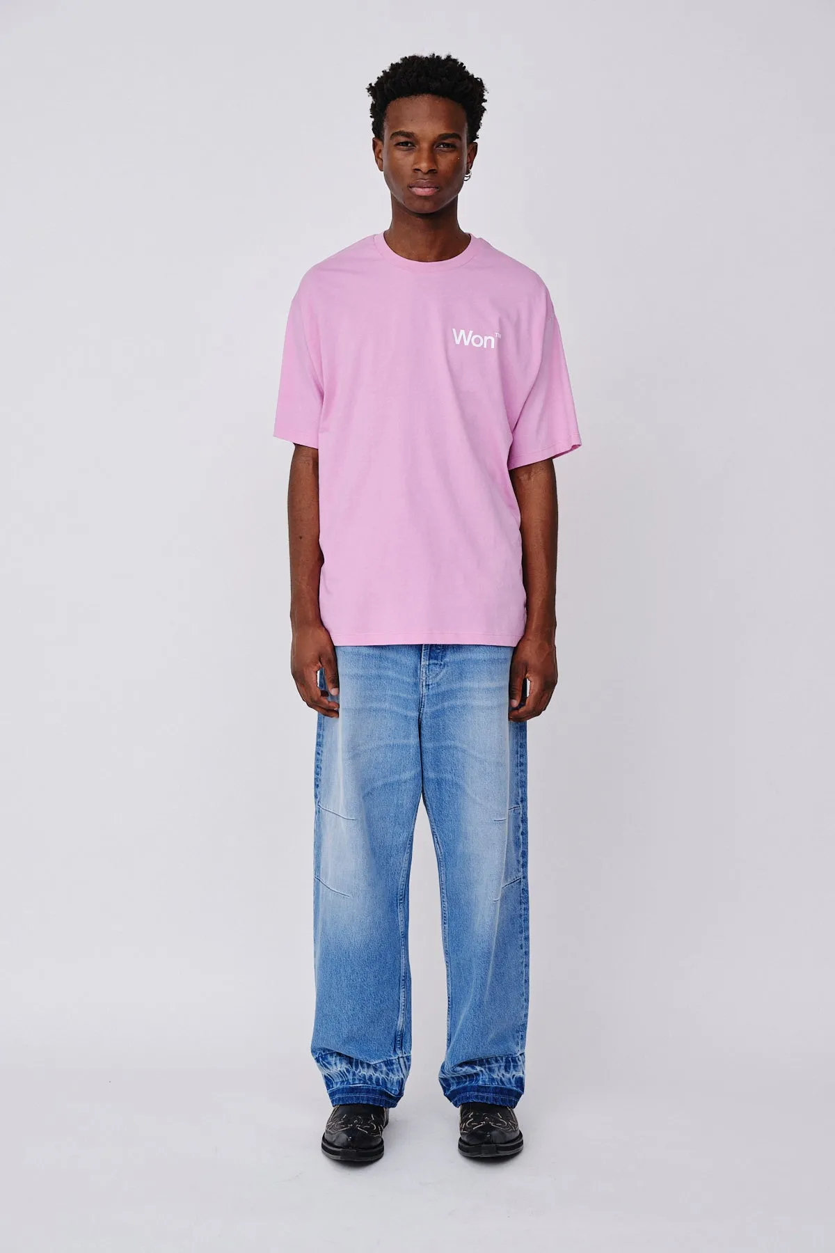 The Staff Tee logo M - Fuchsia Pink