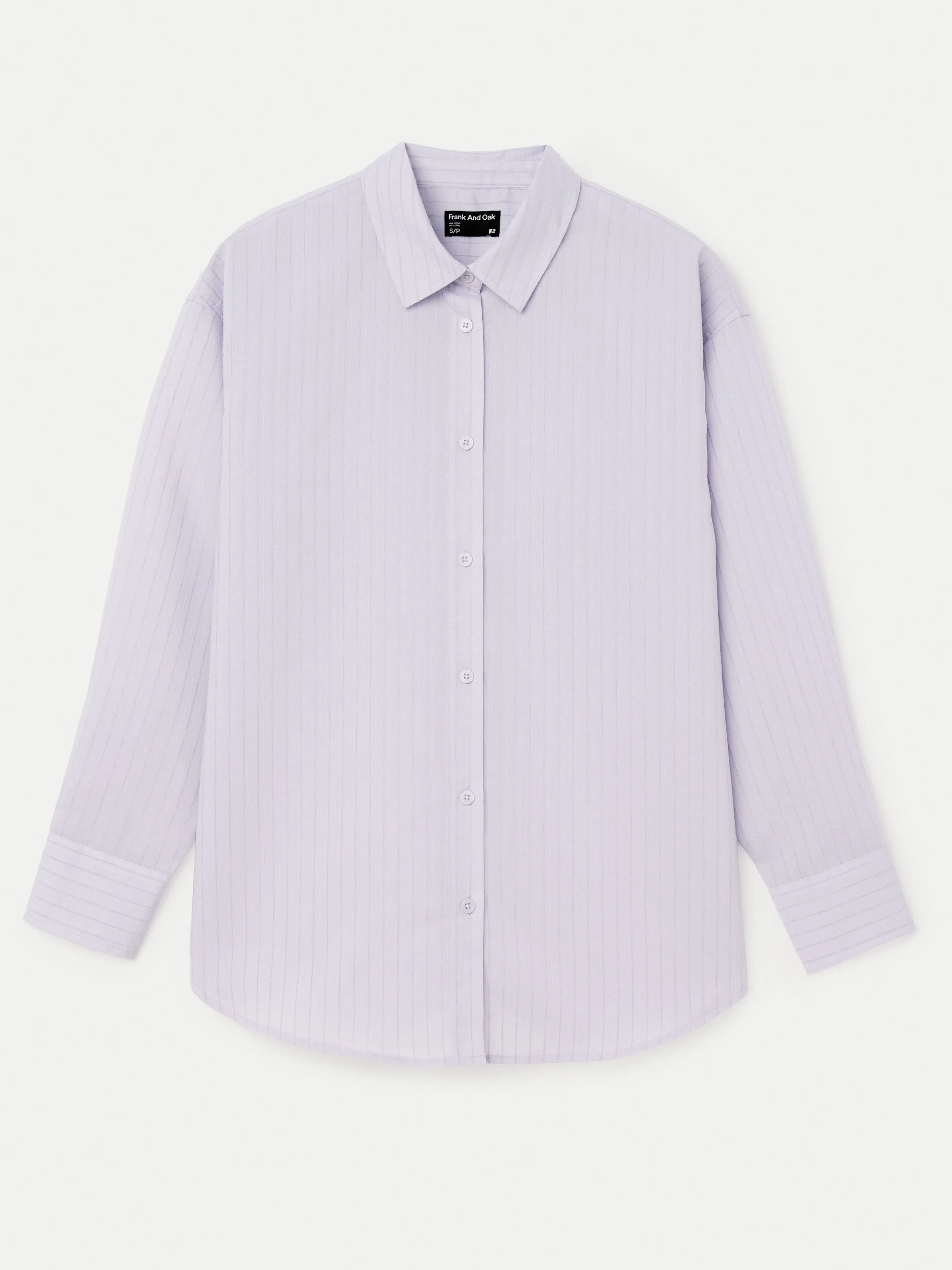 The Textured Sheer Shirt in Lilac