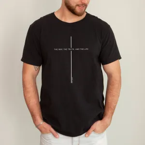 The Way The Truth The Life, Christian Jesus Religious Tshirt: Black