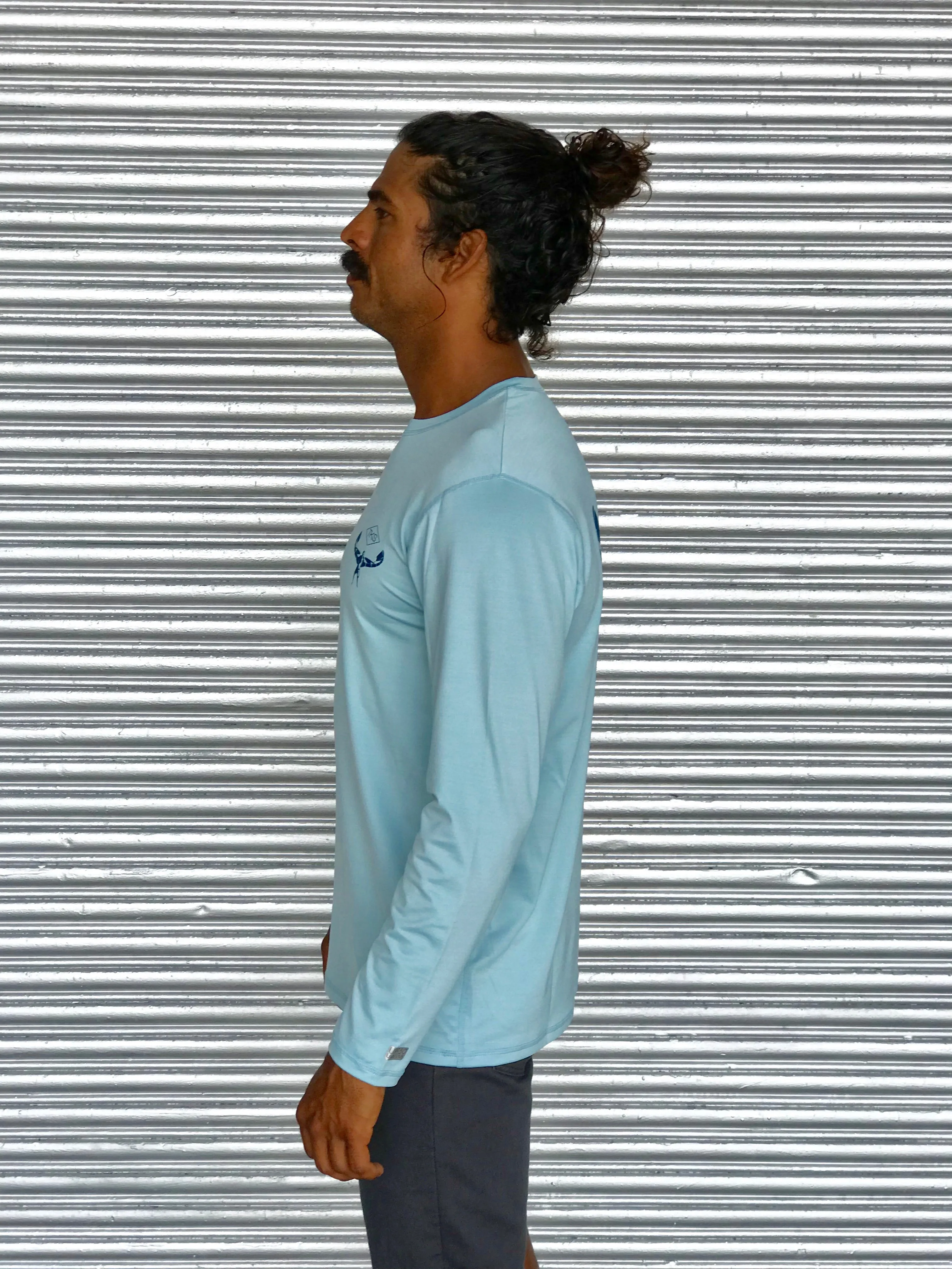 TKS Hybrid Pro Sunshirt - Light Blue LS