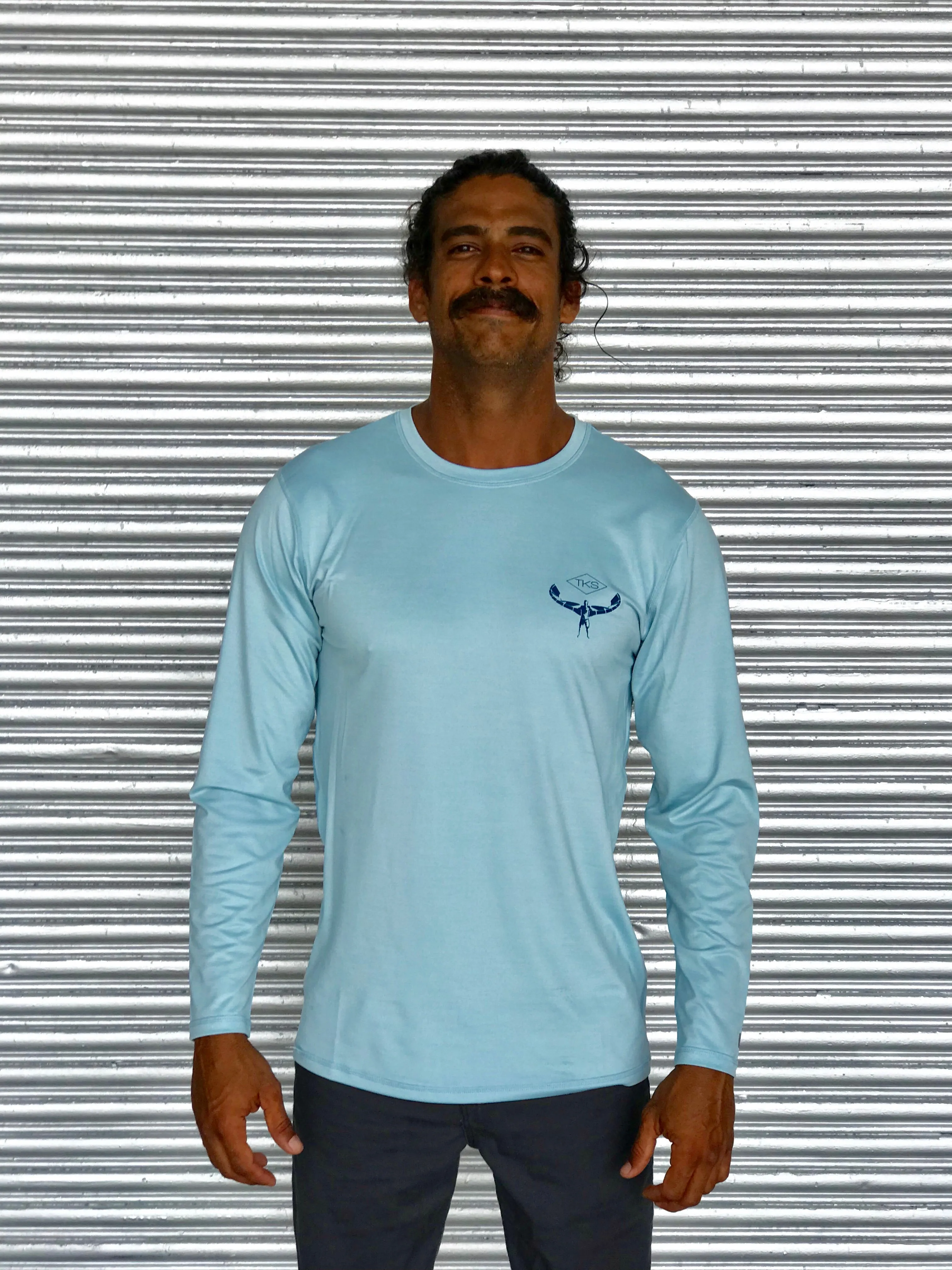 TKS Hybrid Pro Sunshirt - Light Blue LS