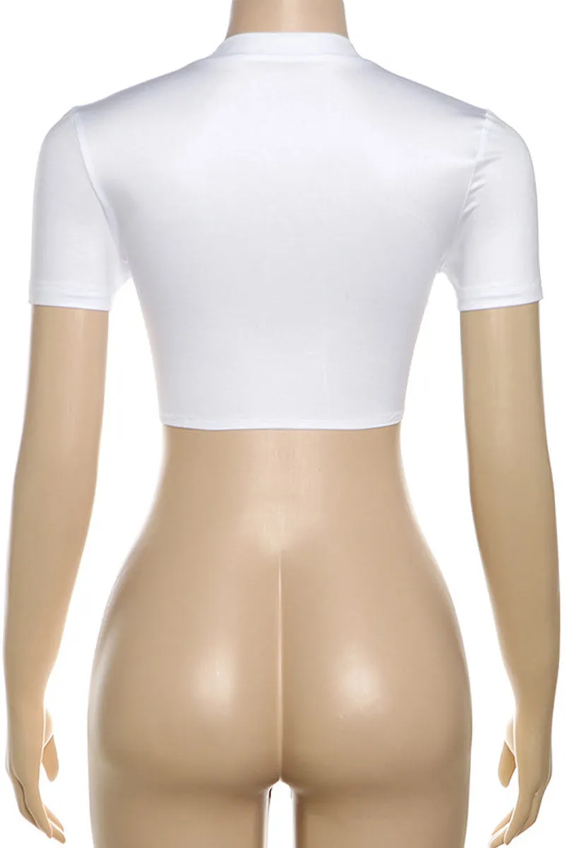 TN0149 Graphic Crop Shirt