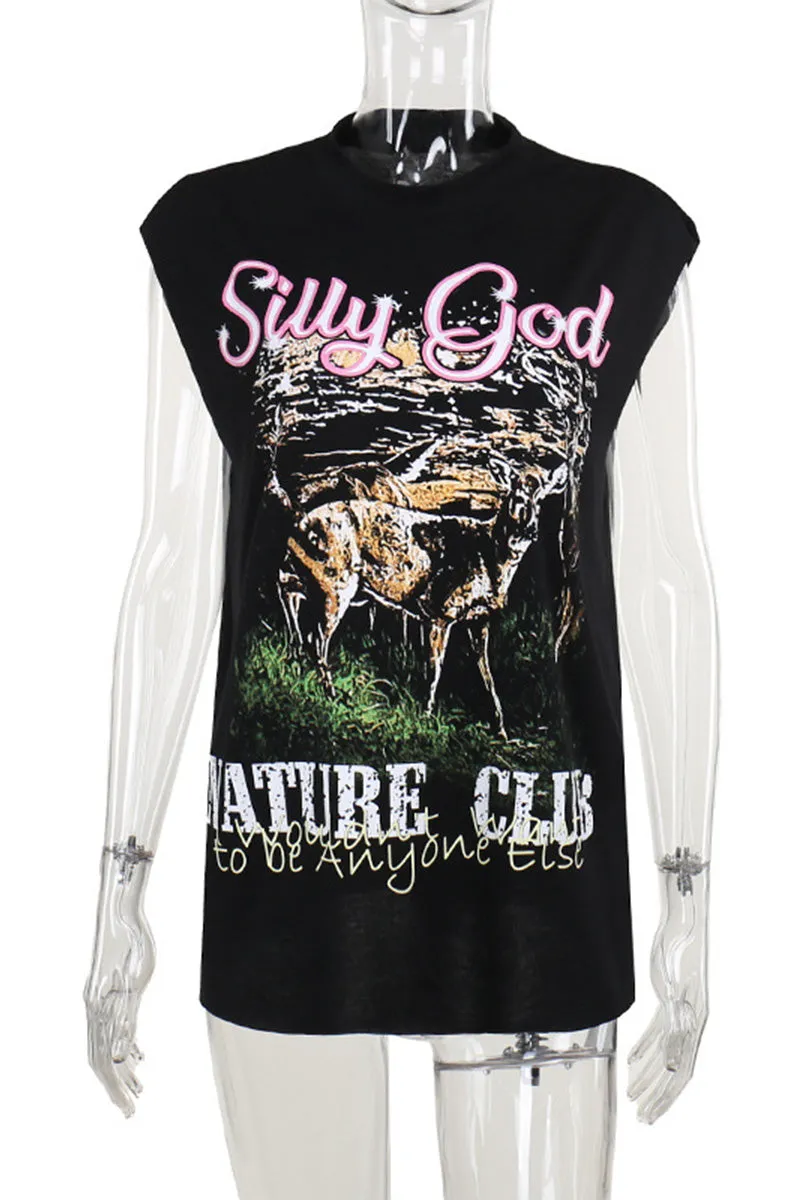 TN0202 Graphic Sleeveless Shirt