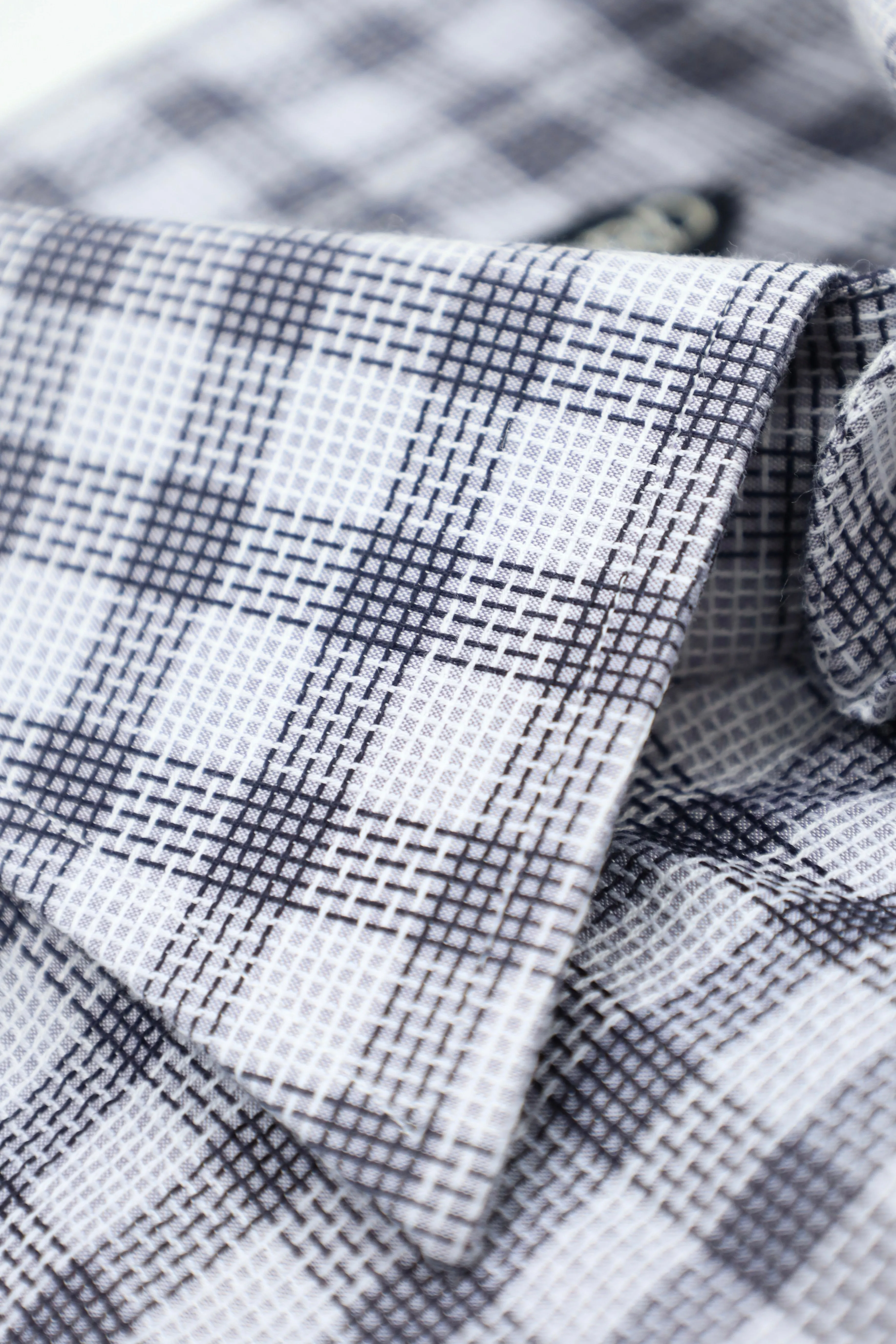 Tom Ford Grey Plain-Weave Check Shirt