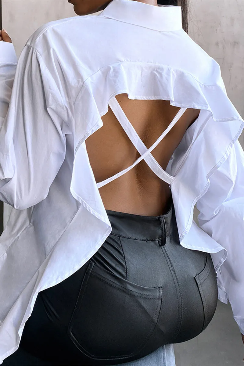 TP3454 Open Back Long Sleeve Shirt