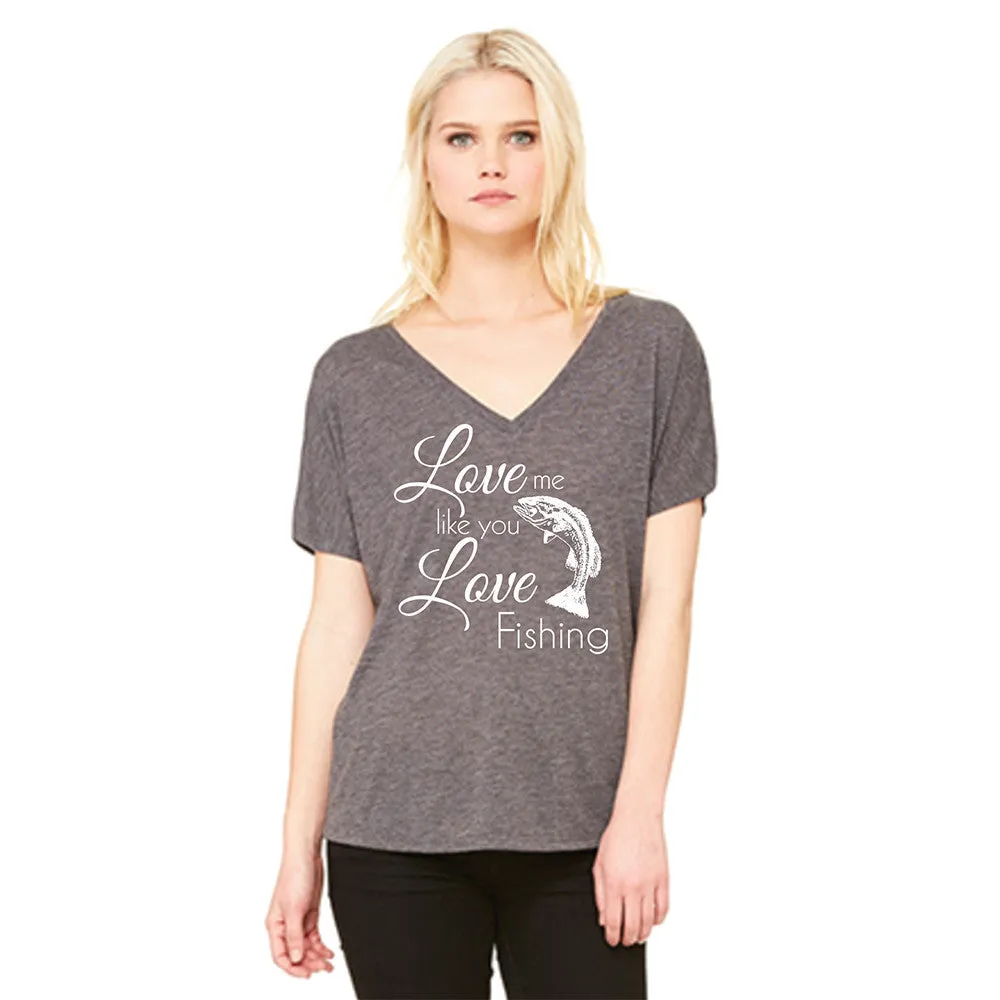 Tshirts, tank, long sleeve and hats {Love me like you love fishing} Camoflauge greens. Fish.