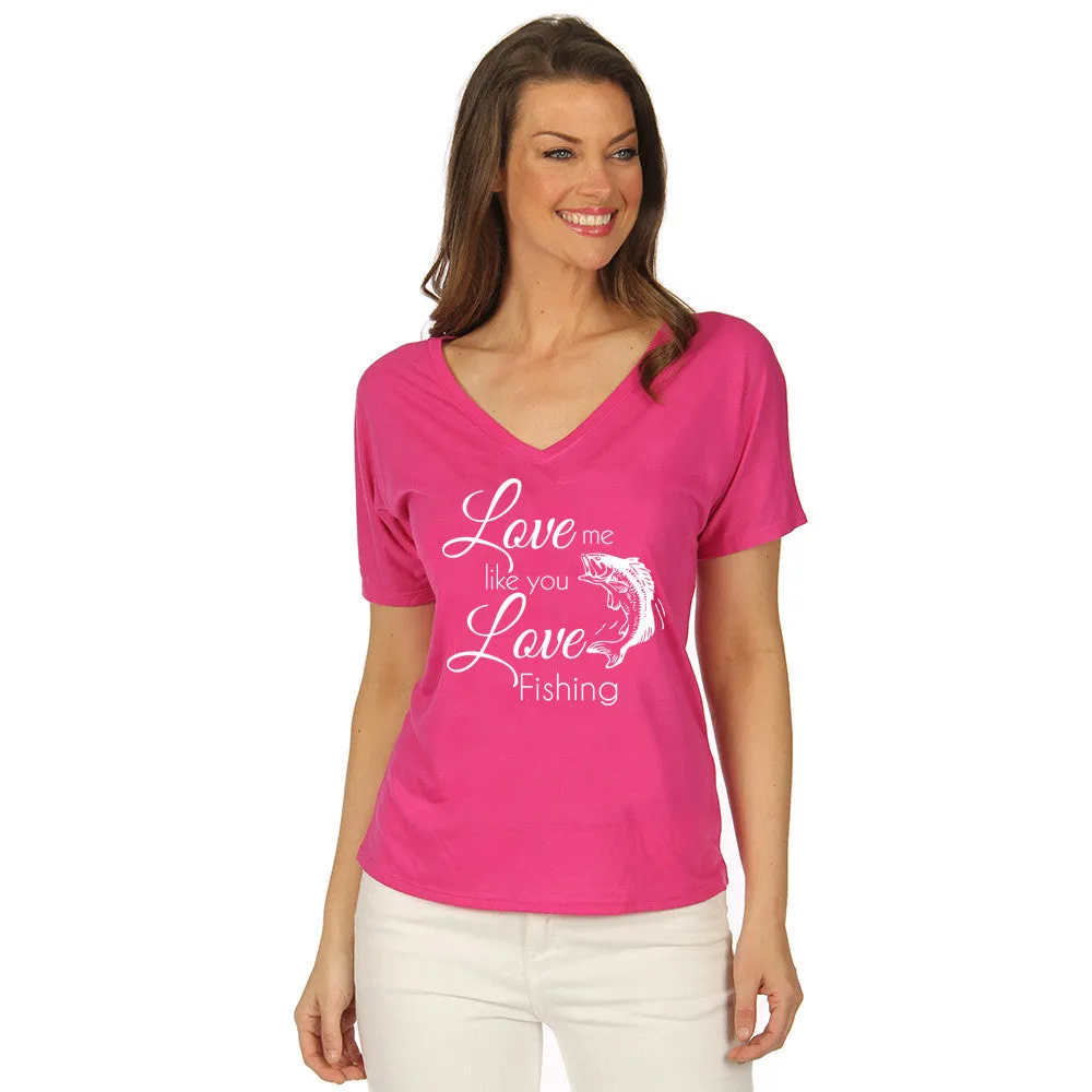 Tshirts, tank, long sleeve and hats {Love me like you love fishing} Camoflauge greens. Fish.