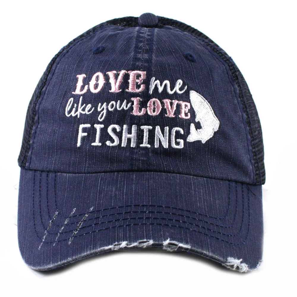 Tshirts, tank, long sleeve and hats {Love me like you love fishing} Camoflauge greens. Fish.