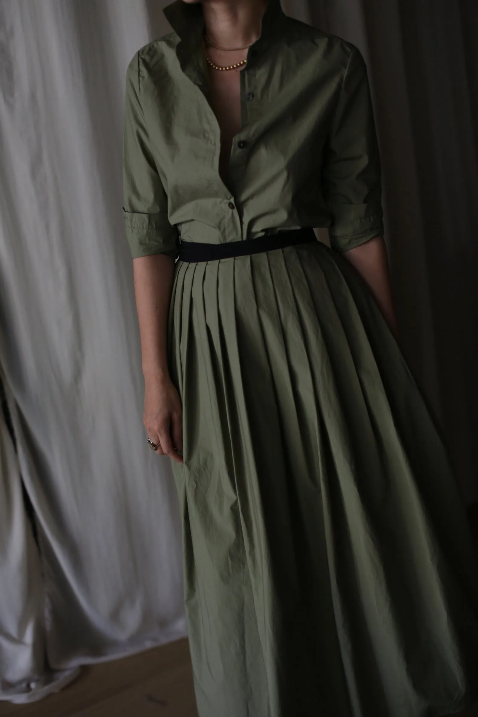 Typewriter Shirtdress | Olive