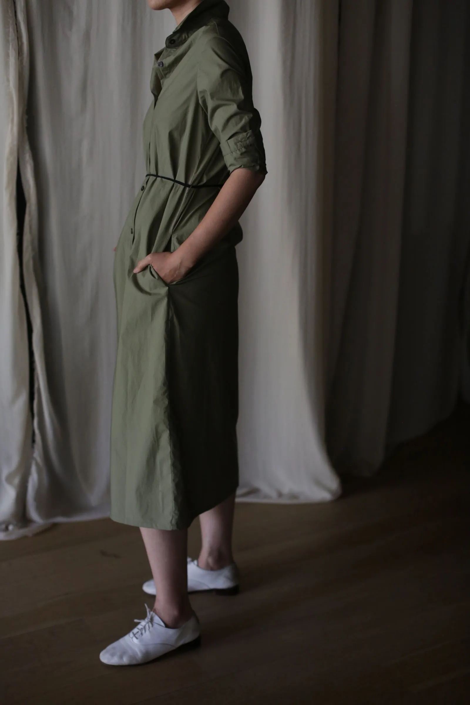 Typewriter Shirtdress | Olive