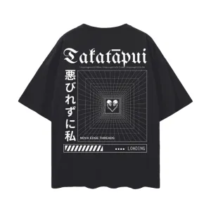 Unapologetically Takatāpui Māori culture Indigenous to New Zealand Pride Shirt on Black Oversize Deep Drop Shoulder Tee - 190 GSM