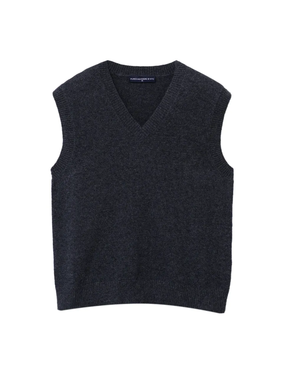 V Neck Vest_Graphite