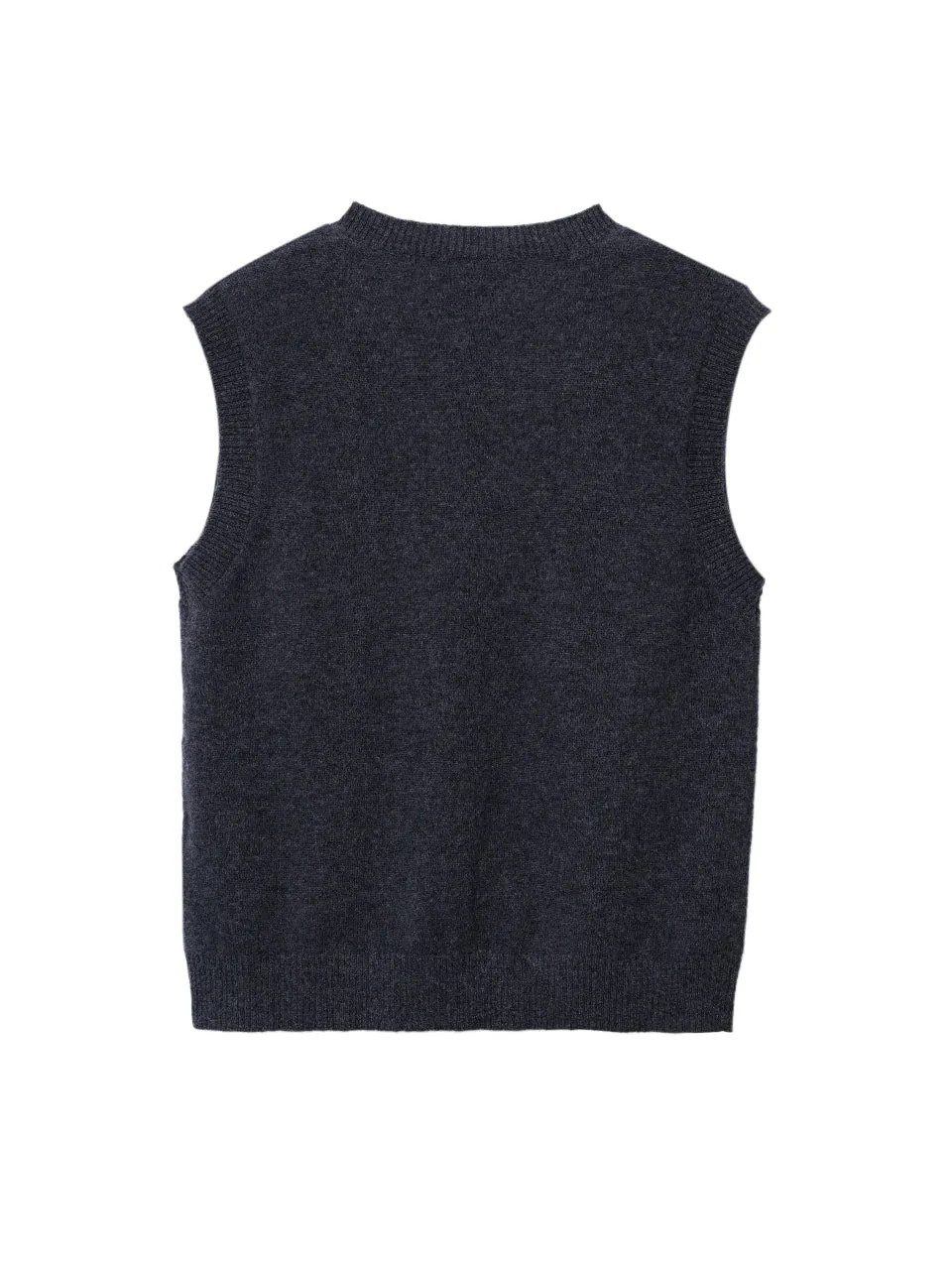 V Neck Vest_Graphite