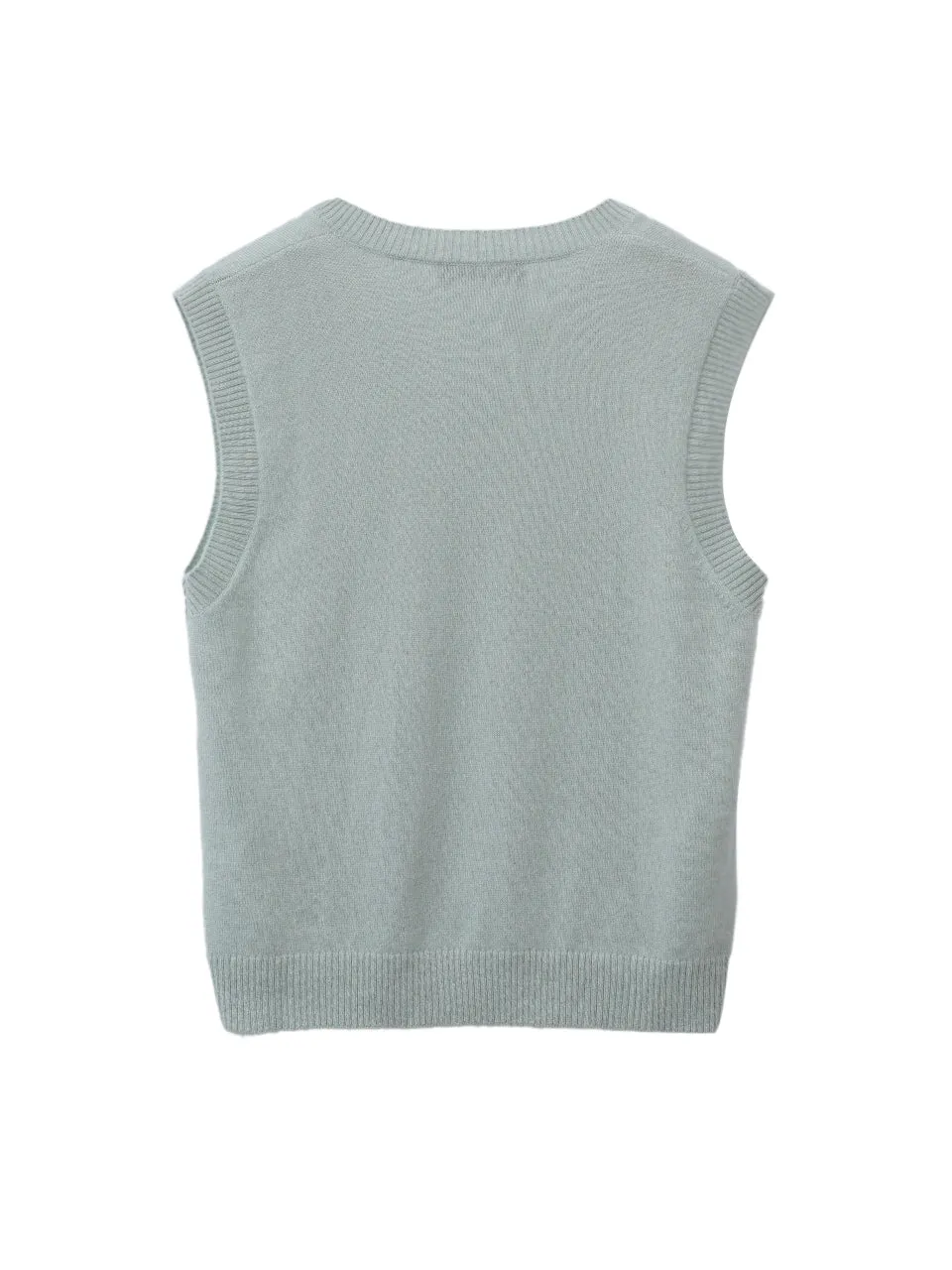 V Neck Vest_Pistachio