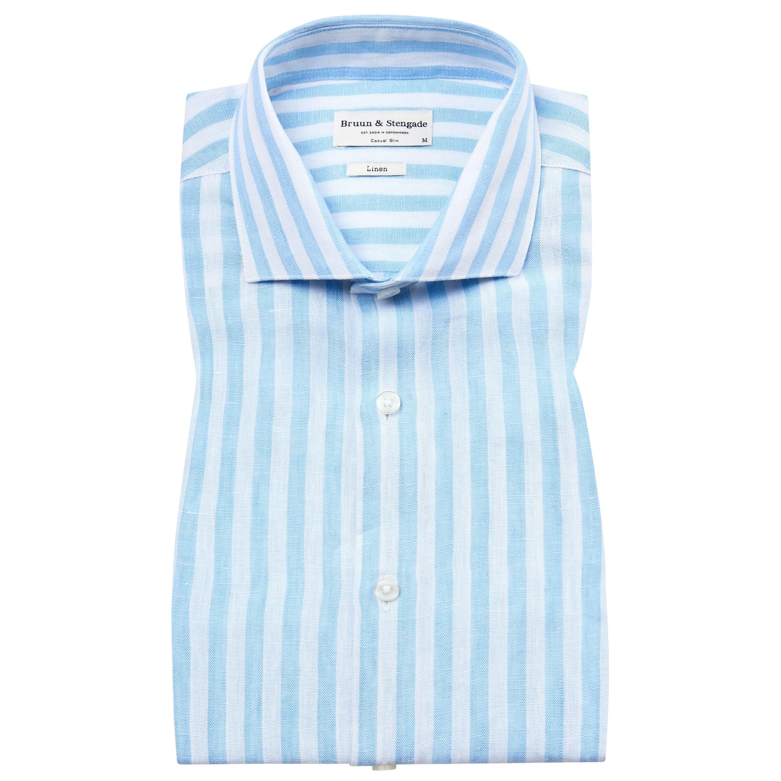 VALENCIA BLOCK STRIPE LINEN SHIRT