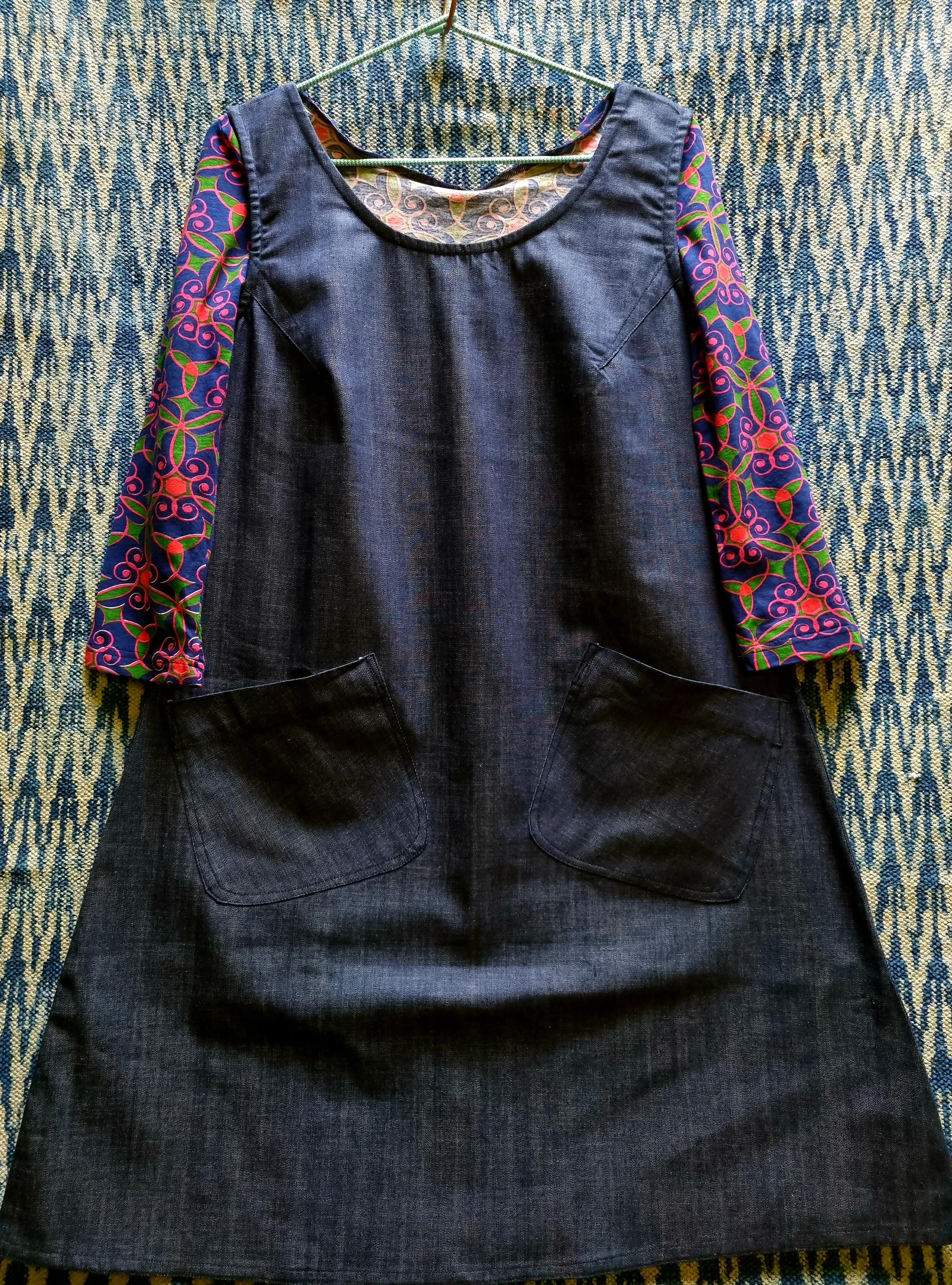Vest dress - light weight denim*SALE PRICE