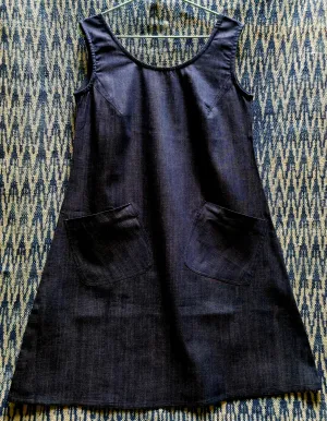 Vest dress - light weight denim*SALE PRICE