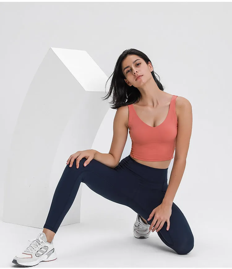 Vest-style sports bra