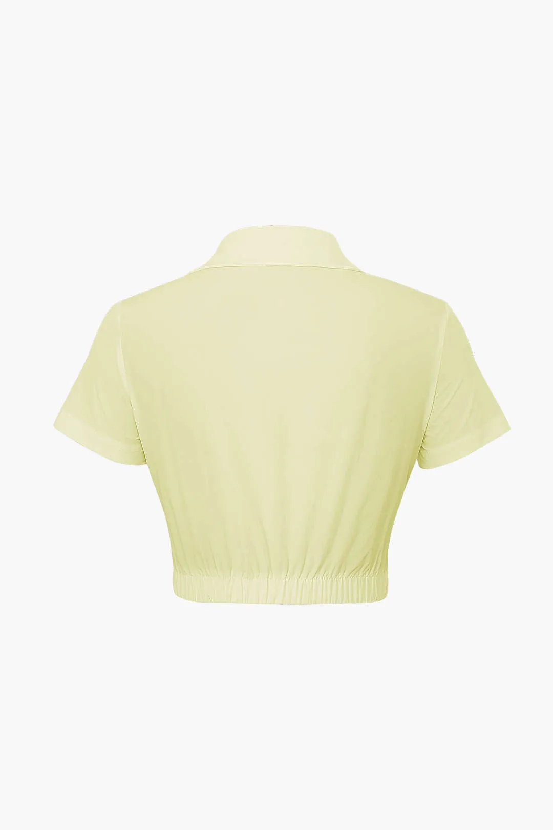 Viridis - Modern Twist Style Woman's Cropped Shirt