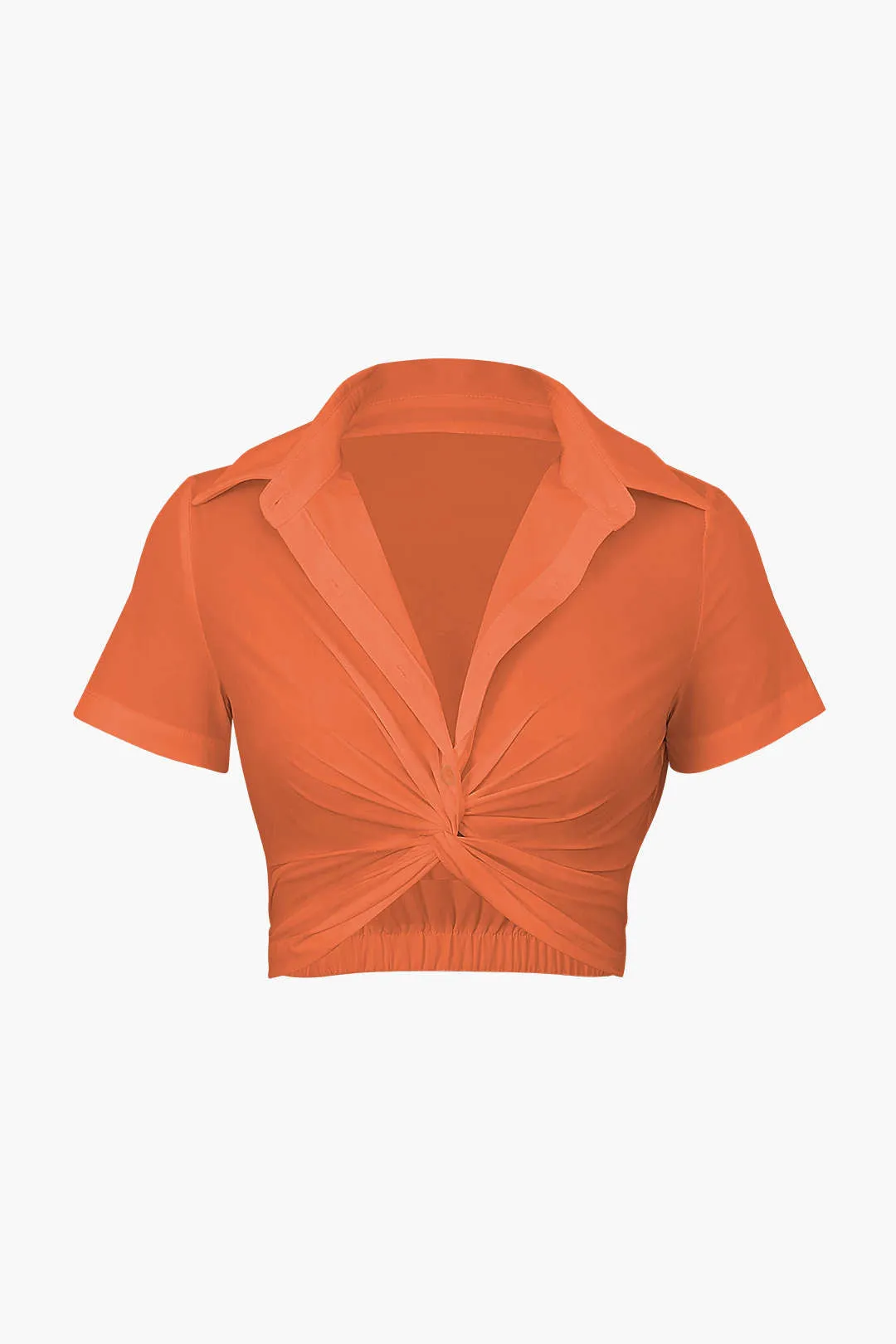 Viridis - Modern Twist Style Woman's Cropped Shirt